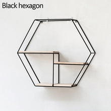 Load image into Gallery viewer, Nordic Iron Hexagonal Grid Wall Shelf Decorative Storage Rack Holder Hanging Wall Shelves Decorative Display Crafts Shelves