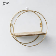 Load image into Gallery viewer, Nordic Iron Hexagonal Grid Wall Shelf Decorative Storage Rack Holder Hanging Wall Shelves Decorative Display Crafts Shelves