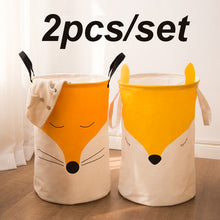 Load image into Gallery viewer, 2019 New Durable Kids Toy Storage Basket couples arctic fox Washing Dirty Clothes Big Basket Folding Waterproof Bathroom Sorter